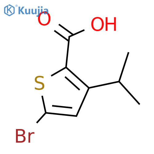 2-Thiophenecarboxylic acid, 5-bromo-3-(1-methylethyl)- structure