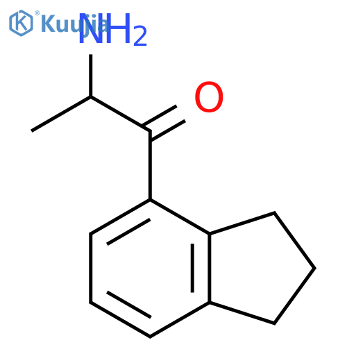 2-amino-1-(2,3-dihydro-1H-inden-4-yl)propan-1-one structure