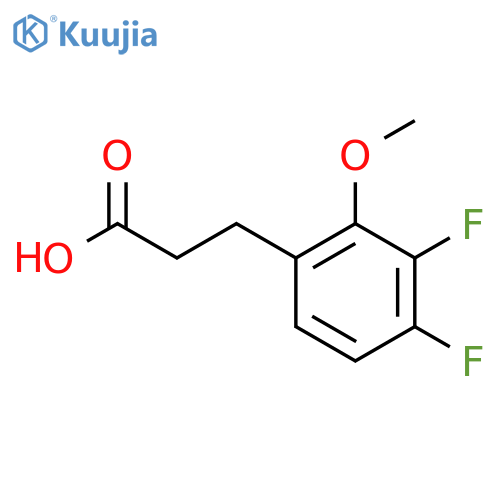 3-(3,4-difluoro-2-methoxyphenyl)propanoic acid structure