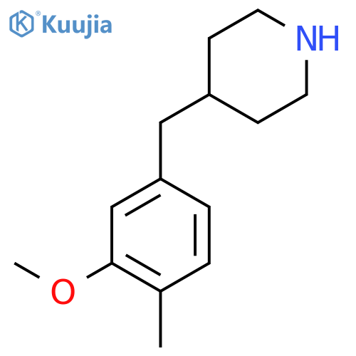 4-(3-methoxy-4-methylphenyl)methylpiperidine structure