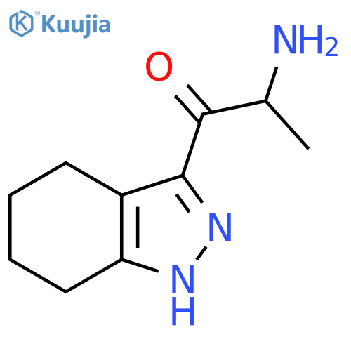 2-amino-1-(4,5,6,7-tetrahydro-1H-indazol-3-yl)propan-1-one structure