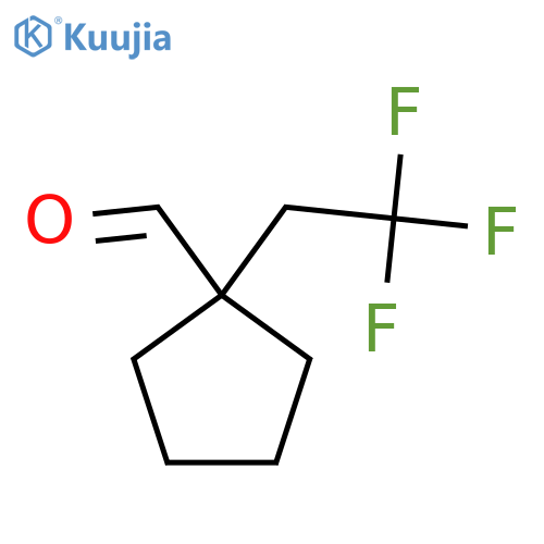 1-(2,2,2-Trifluoroethyl)cyclopentane-1-carbaldehyde structure