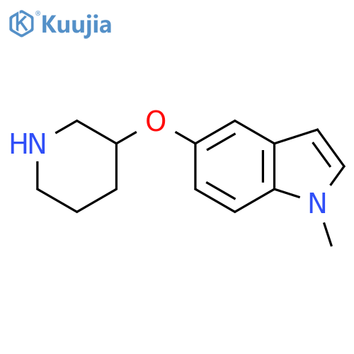 1-methyl-5-(piperidin-3-yloxy)-1H-indole structure