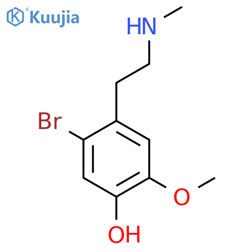 5-bromo-2-methoxy-4-2-(methylamino)ethylphenol structure