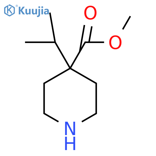 Methyl 4-(propan-2-yl)piperidine-4-carboxylate structure