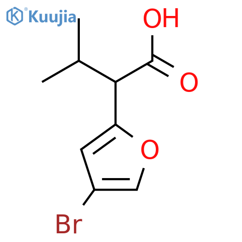 2-(4-bromofuran-2-yl)-3-methylbutanoic acid structure