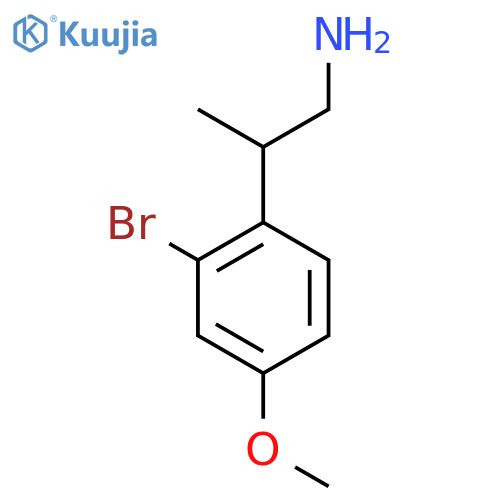 2-(2-bromo-4-methoxyphenyl)propan-1-amine structure