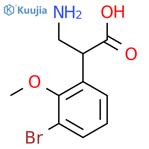 3-amino-2-(3-bromo-2-methoxyphenyl)propanoic acid structure