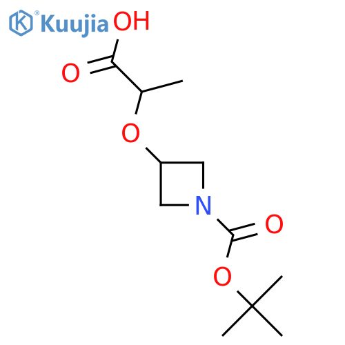 2-({1-[(Tert-butoxy)carbonyl]azetidin-3-yl}oxy)propanoic acid structure