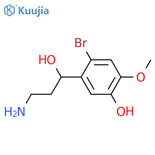 5-(3-amino-1-hydroxypropyl)-4-bromo-2-methoxyphenol structure
