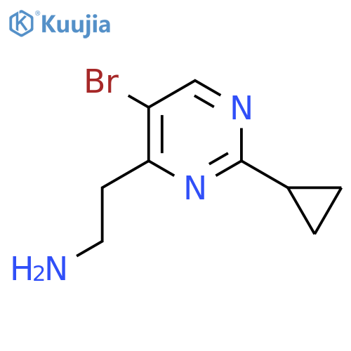 2-(5-Bromo-2-cyclopropylpyrimidin-4-yl)ethan-1-amine structure