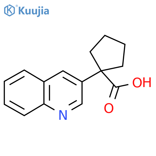 1-(quinolin-3-yl)cyclopentane-1-carboxylic acid structure