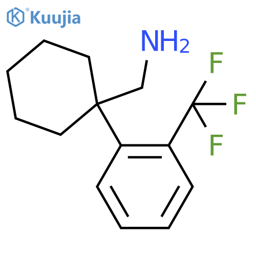{1-[2-(Trifluoromethyl)phenyl]cyclohexyl}methanamine structure