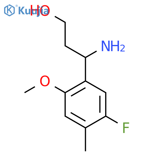 3-Amino-3-(5-fluoro-2-methoxy-4-methylphenyl)propan-1-ol structure