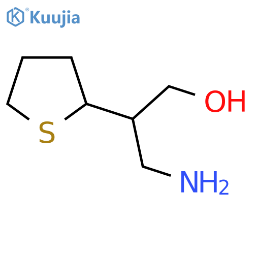 3-amino-2-(thiolan-2-yl)propan-1-ol structure