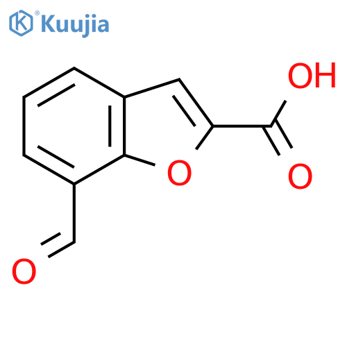 7-Formyl-1-benzofuran-2-carboxylic acid structure