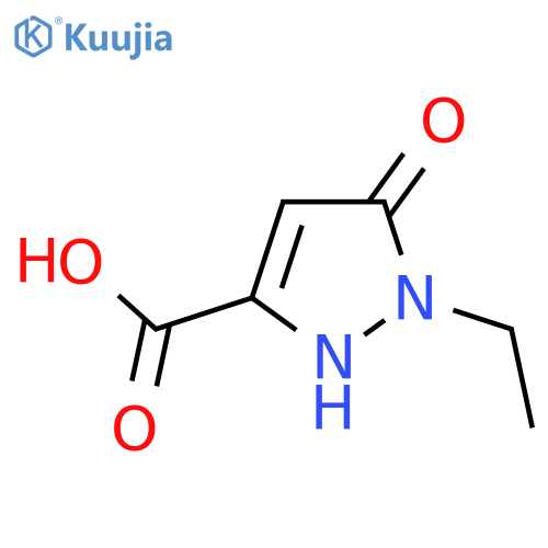 1-ethyl-5-hydroxy-1H-pyrazole-3-carboxylic acid structure