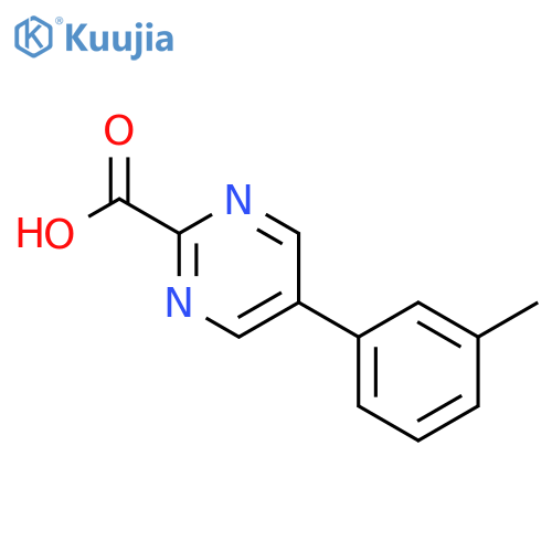 2-Pyrimidinecarboxylic acid, 5-(3-methylphenyl)- structure