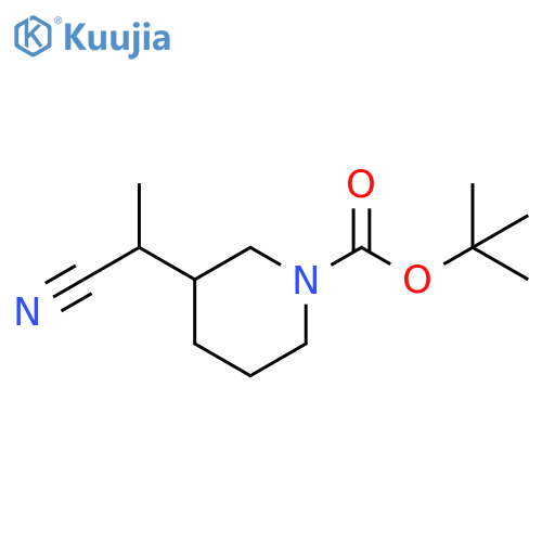 1-PIPERIDINECARBOXYLIC ACID, 3-(1-CYANOETHYL)-, 1,2-DIMETHYLETHYL ESTER structure