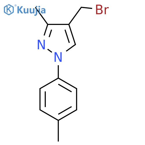 4-(Bromomethyl)-3-methyl-1-(4-methylphenyl)-1H-pyrazole structure
