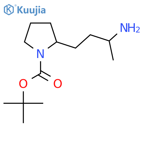 Tert-butyl 2-(3-aminobutyl)pyrrolidine-1-carboxylate structure