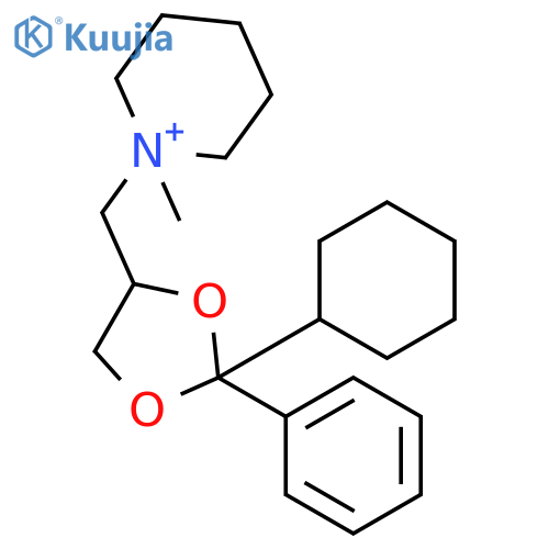 Piperidinium,1-[(2-cyclohexyl-2-phenyl-1,3-dioxolan-4-yl)methyl]-1-methyl- structure