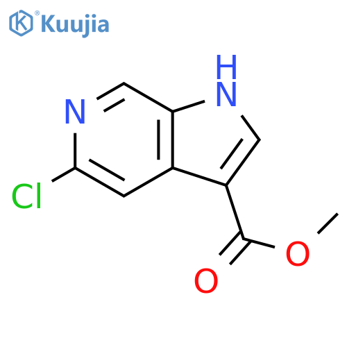 methyl 5-chloro-1H-pyrrolo[2,3-c]pyridine-3-carboxylate structure