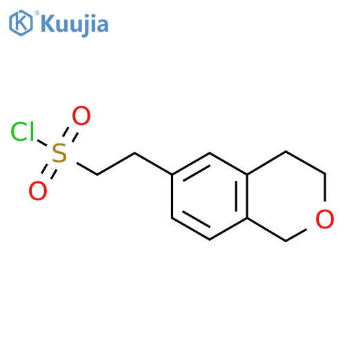 2-(3,4-dihydro-1H-2-benzopyran-6-yl)ethane-1-sulfonyl chloride structure