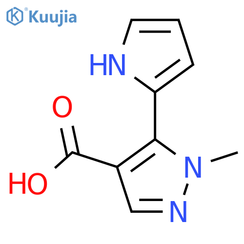 1-methyl-5-(1H-pyrrol-2-yl)-1H-pyrazole-4-carboxylic acid structure