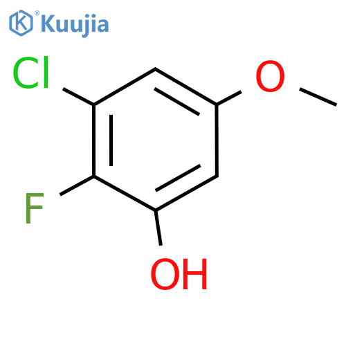 3-Chloro-2-fluoro-5-methoxyphenol structure