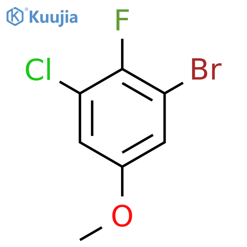 1-Bromo-3-chloro-2-fluoro-5-methoxybenzene structure