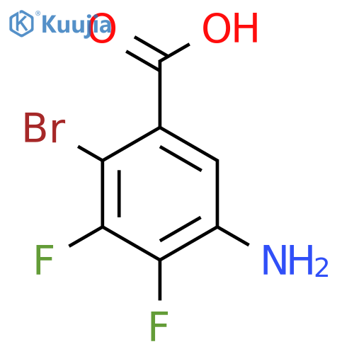 5-Amino-2-bromo-3,4-difluorobenzoic acid structure