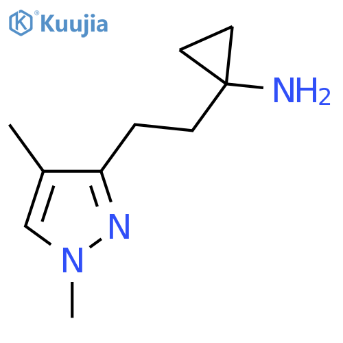 1-[2-(1,4-dimethyl-1H-pyrazol-3-yl)ethyl]cyclopropan-1-amine structure