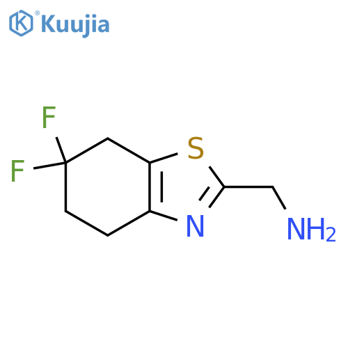 2-Benzothiazolemethanamine, 6,6-difluoro-4,5,6,7-tetrahydro- structure