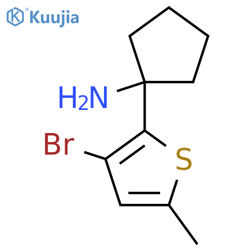 1-(3-bromo-5-methylthiophen-2-yl)cyclopentan-1-amine structure