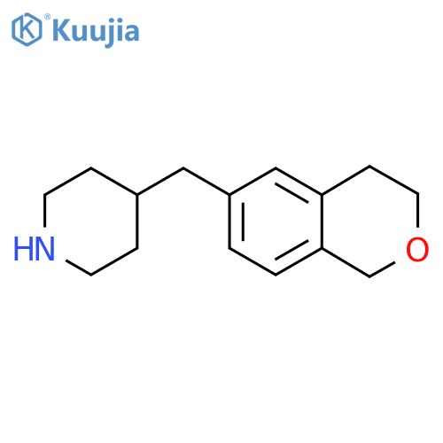 4-(3,4-dihydro-1H-2-benzopyran-6-yl)methylpiperidine structure