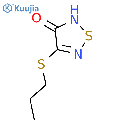 1,2,5-Thiadiazol-3(2H)-one, 4-(propylthio)- structure