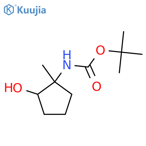 tert-butyl N-(2-hydroxy-1-methylcyclopentyl)carbamate structure