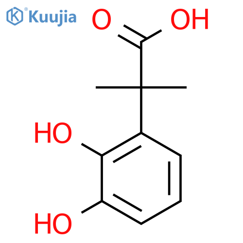 2-(2,3-dihydroxyphenyl)-2-methylpropanoic acid structure