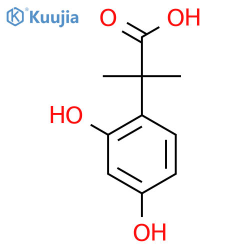 2-(2,4-dihydroxyphenyl)-2-methylpropanoic acid structure