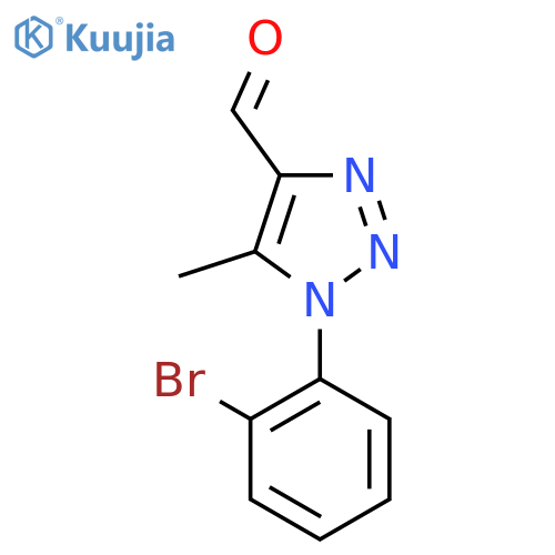 1-(2-bromophenyl)-5-methyl-1H-1,2,3-triazole-4-carbaldehyde structure