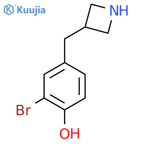4-(azetidin-3-yl)methyl-2-bromophenol structure
