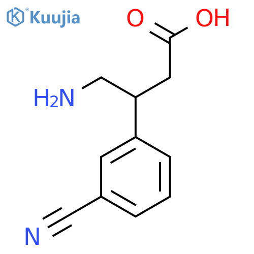 4-amino-3-(3-cyanophenyl)butanoic acid structure