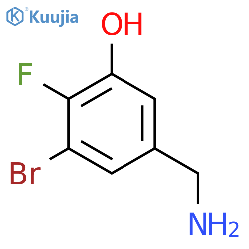 3-Bromo-4-fluoro-5-hydroxybenzylamine structure