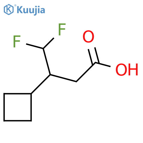 3-Cyclobutyl-4,4-difluorobutanoic acid structure
