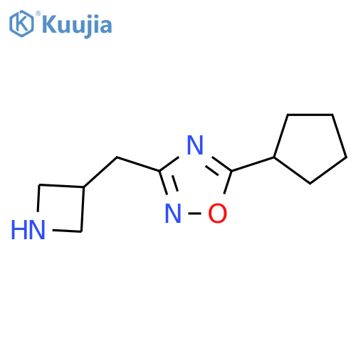3-(Azetidin-3-ylmethyl)-5-cyclopentyl-1,2,4-oxadiazole structure