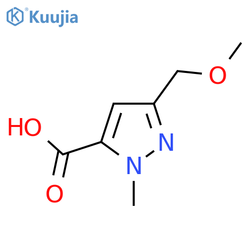 3-(Methoxymethyl)-1-methyl-1H-pyrazole-5-carboxylic acid structure