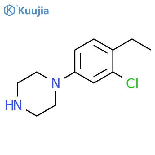 Piperazine, 1-(3-chloro-4-ethylphenyl)- structure