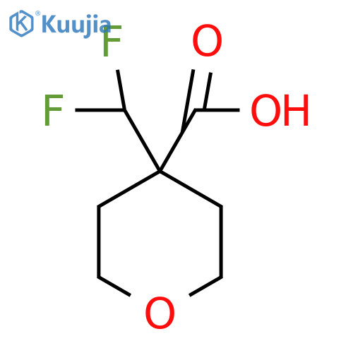 4-(difluoromethyl)oxane-4-carboxylic acid structure