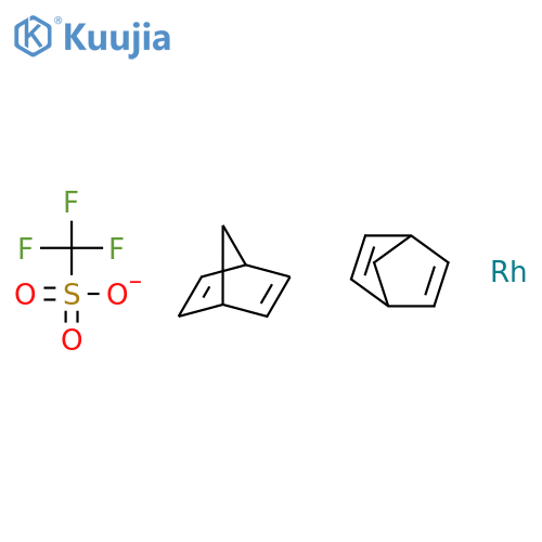Bis(norbornadiene)rhodium(I)  trifluoromethanesulfonate structure